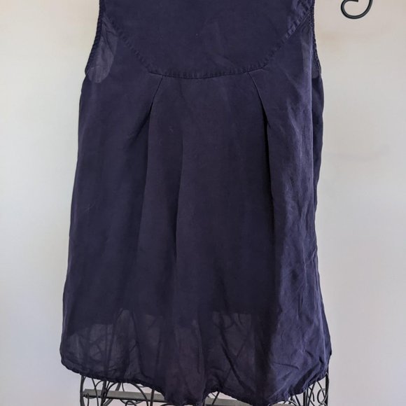 CUE Blue Relaxed-Fit Button-Up Sleeveless Blue Shirt XS $35 (RRP $80) 🕊️💛. - Picture 4 of 4